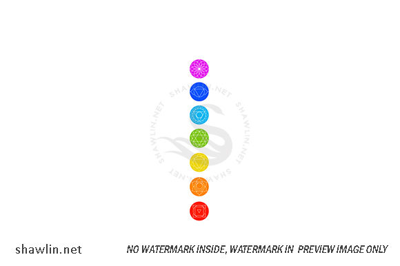Download Chakra Icons with Respective Colors - Premium Resources
